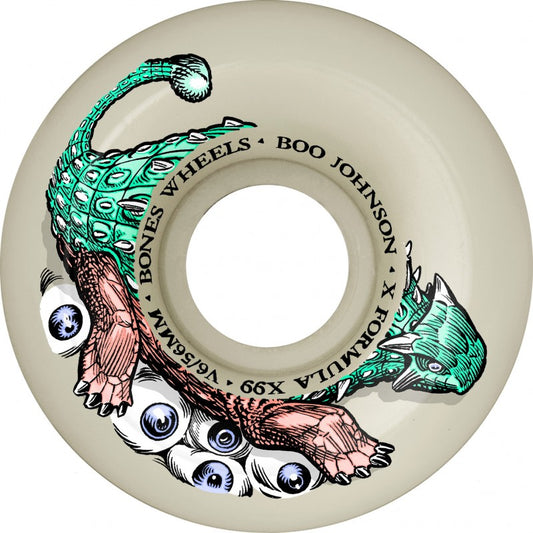 Bones Boo Johnson Dino-Sortas X-Formula™ (XF) V6 Wide-Cut Wheels - 54mm 99A