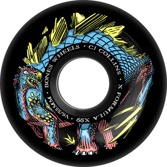 Rodas Bones Cj Collins Dino-Sortas X-Formula™ (XF) V6 Wide-Cut - 55mm 99A