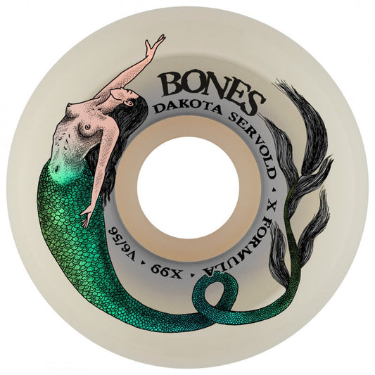 Bones Dakota Servold Mermaid X-Formula™ (XF) V6 Wide-Cut 56mm 99A Skateboard Wheels