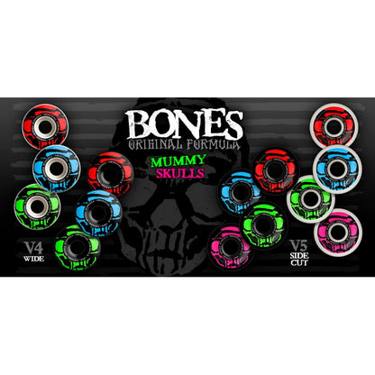 Bones OG Formula Mummy Skulls V5 Sidecut Black Wheels - 55mm 100A