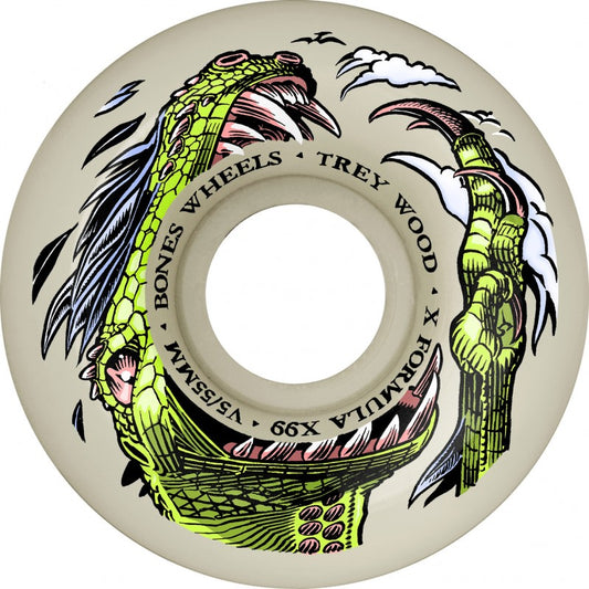 Bones Trey Wood Dino-Sortas X-Formula™ (XF) V5 Sidecut Wheels - 55mm 99A