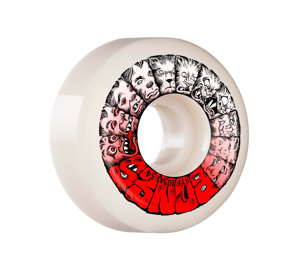 Bones Weird Wolf Street Tech Formula™ (STF) V5 Sidecut Wheels 54mm 103A