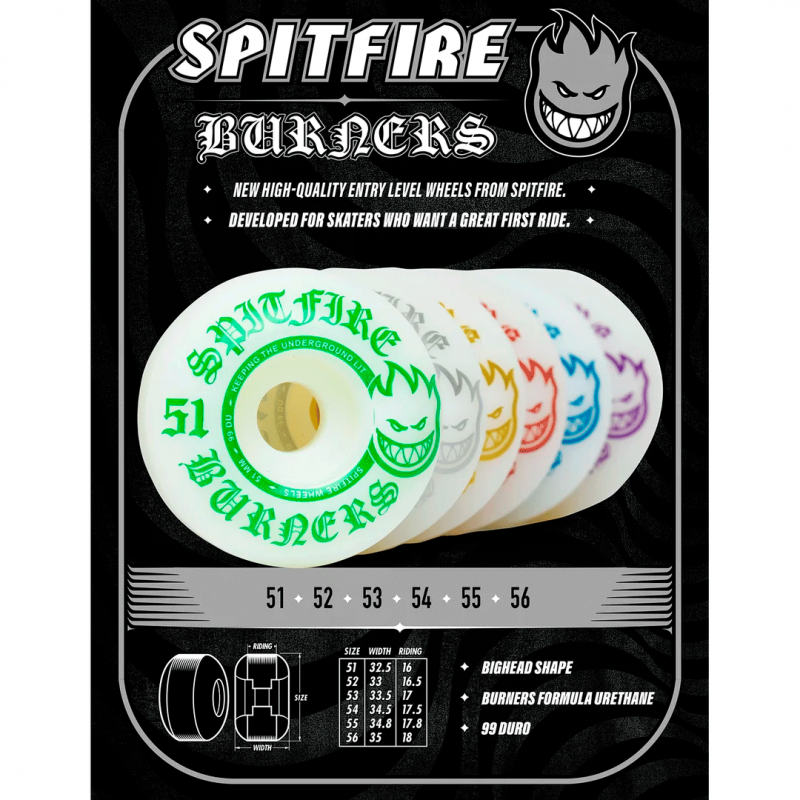 Spitfire Burners Wheels - 56mm 99DU