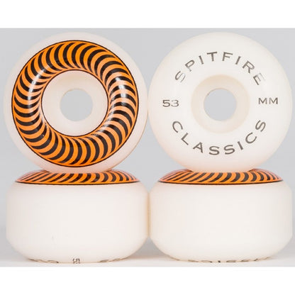 Spitfire Classic White Orange 53mm 99a Wheels