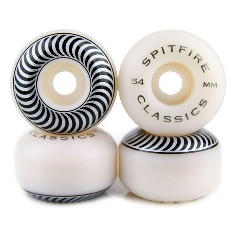 Spitfire Classic White Silver Wheels 54mm 99a