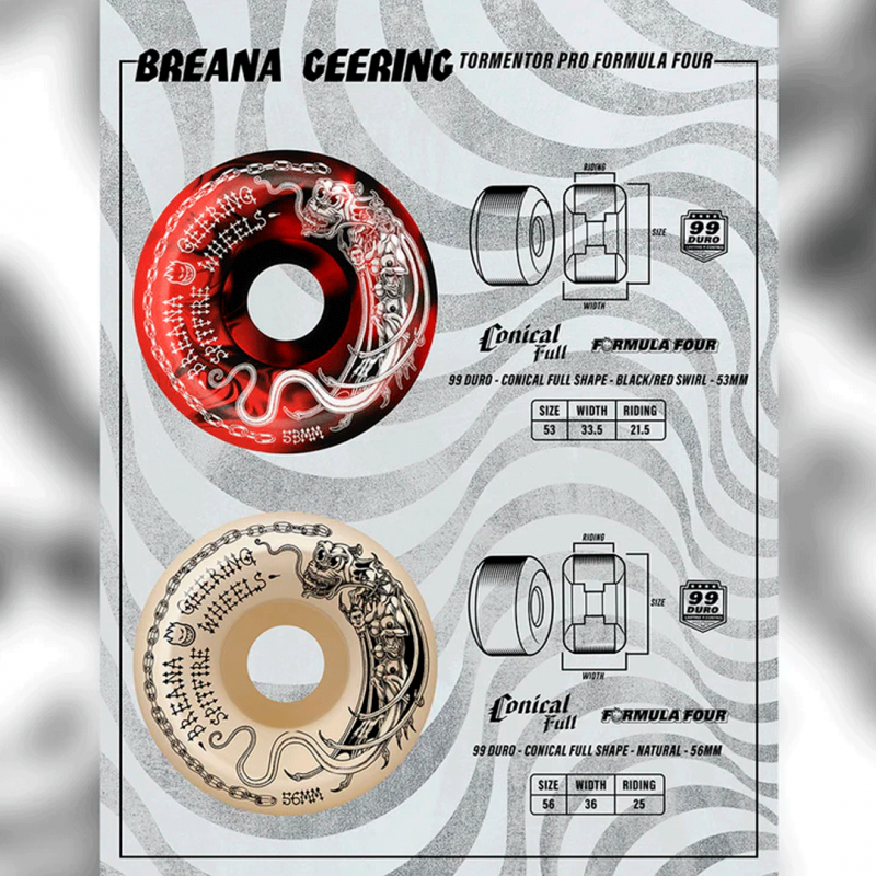 Spitfire Formula Four Breana Geering Conical Full Wheels - 56mm 99DU