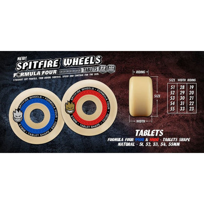 Spitfire Formula Four Tablets 54mm 99DU Wheels