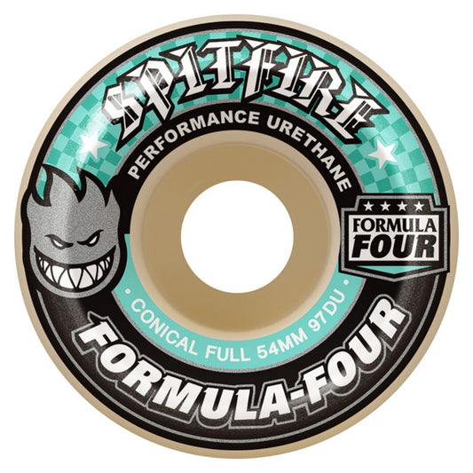 Spitfire Formula Four Conical Full Natural Wheels 54mm 97DU