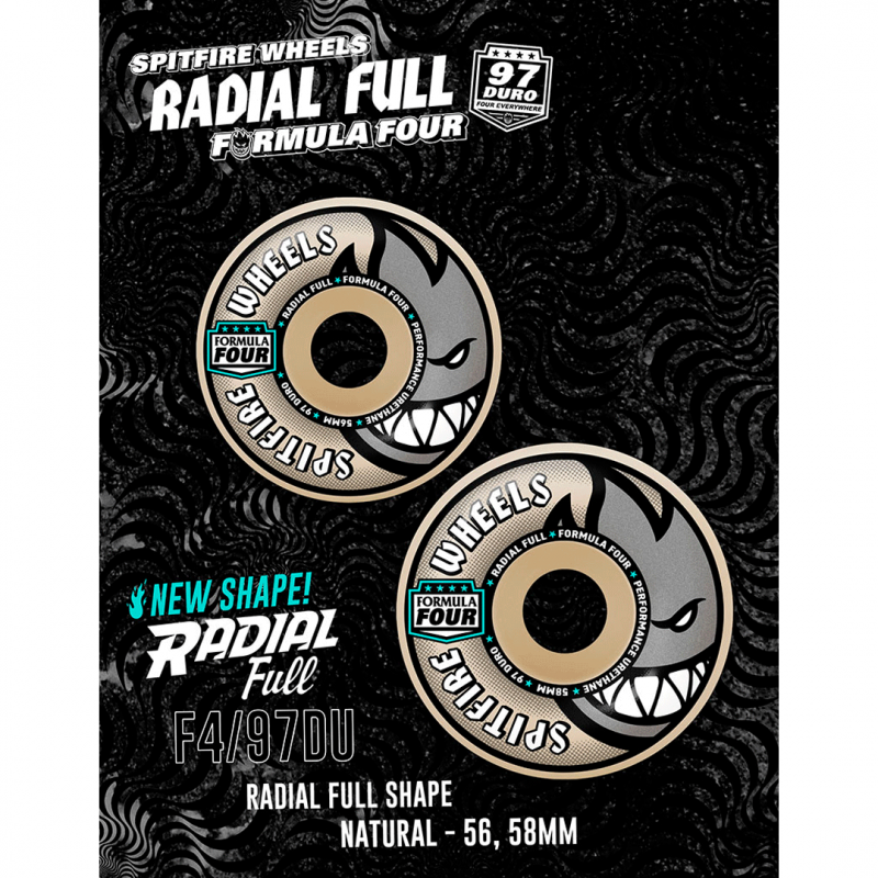 Spitfire Formula Four Radial Full Wheels - 58mm 97DU