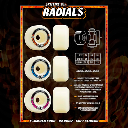 Spitfire Formula Four Radials 93s Natural Wheels - 56mm 93DU