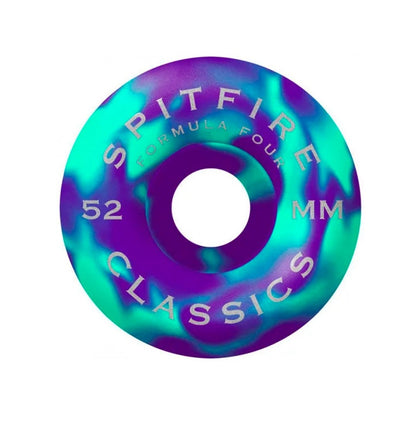 Spitfire Formula Four Swirled Classic Teal Purple 52mm 99DU Wheels