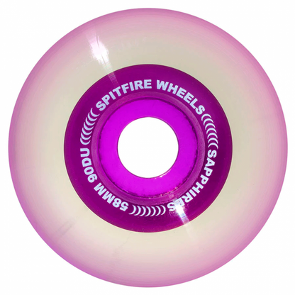 Spitfire Radials Sapphire Clear Purple Wheels - 58mm 90DU