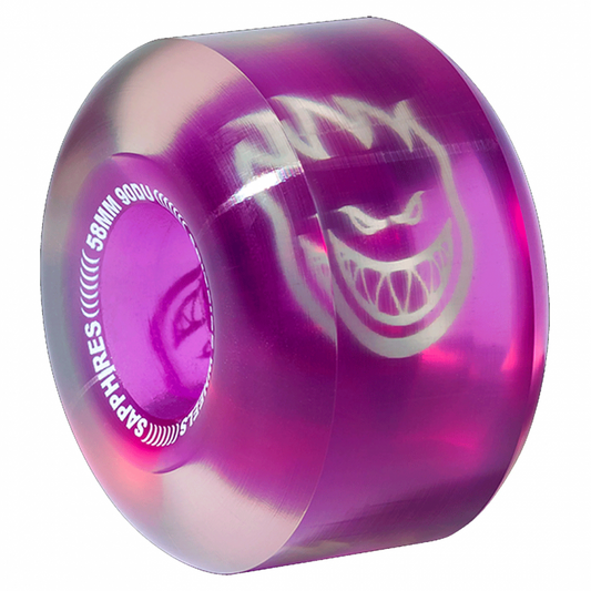 Spitfire Radials Sapphire Clear Purple Wheels - 58mm 90DU