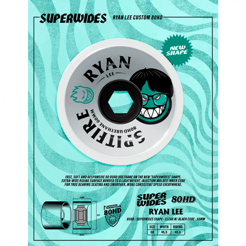 Spitfire Ryan Lee Burn Squad Filmer Superwide Wheels - 60mm 80DU