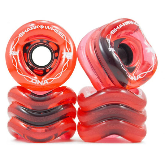 Shark Wheel DNA Transparent Red Wheels 72MM 78A