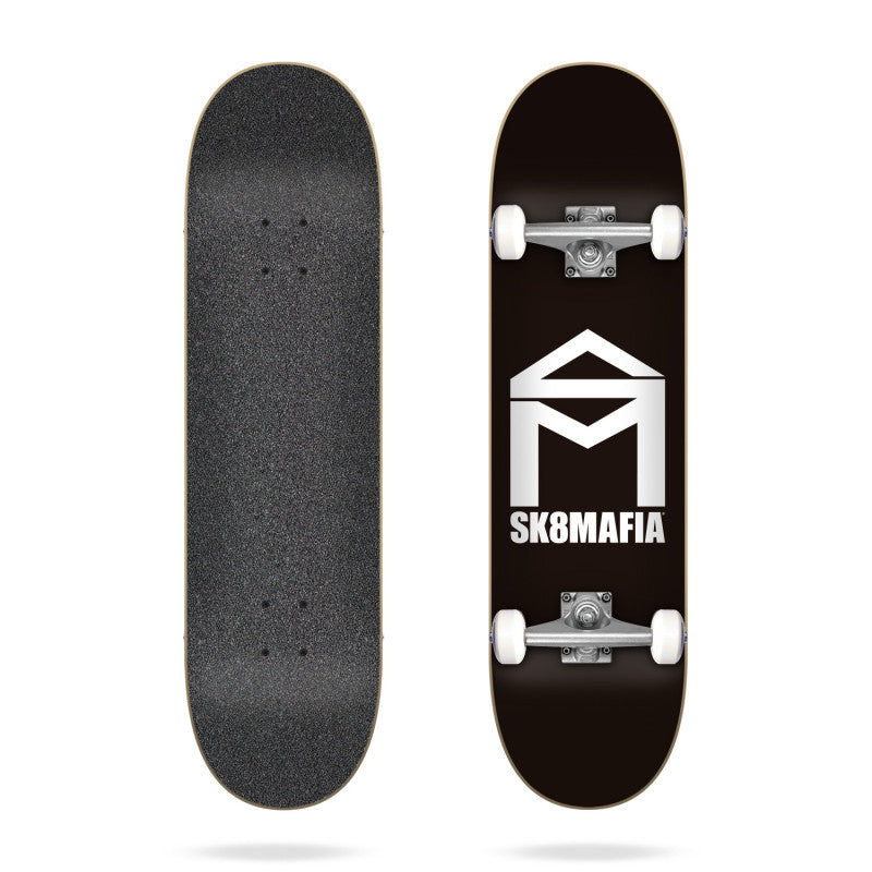 Sk8Mafia House Logo Black Complete Skateboard 7.75"