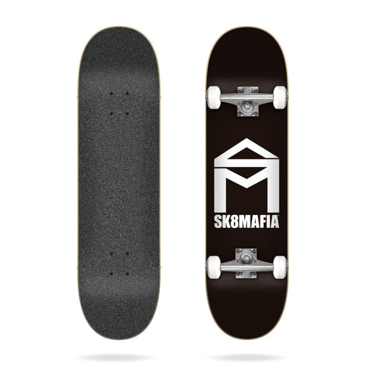 Sk8Mafia House Logo Black Complete Skateboard 7.75"