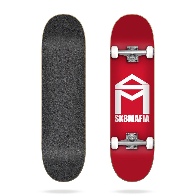 Sk8Mafia House Logo Red Complete Skateboard 7.87"