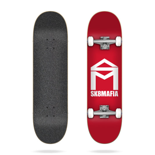 Sk8Mafia House Logo Red Complete Skateboard 7.87"