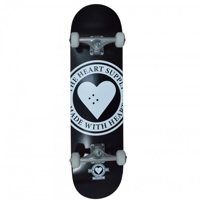 Heart Supply Badge Logo Black Complete Skateboard 7.75"