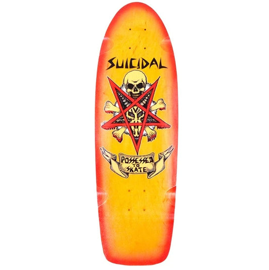 Suicidal Possessed to Skate 70s Classic Yellow Skateboard Deck 9.0"