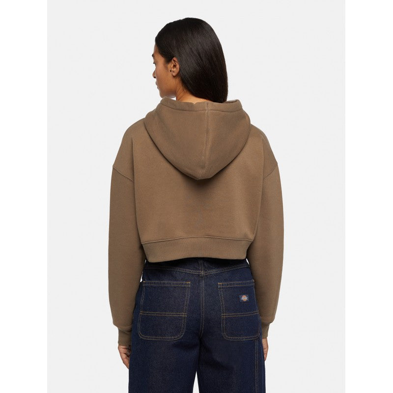 Dickies Oakport Crop Hoodie Sweatshirt - Mushroom