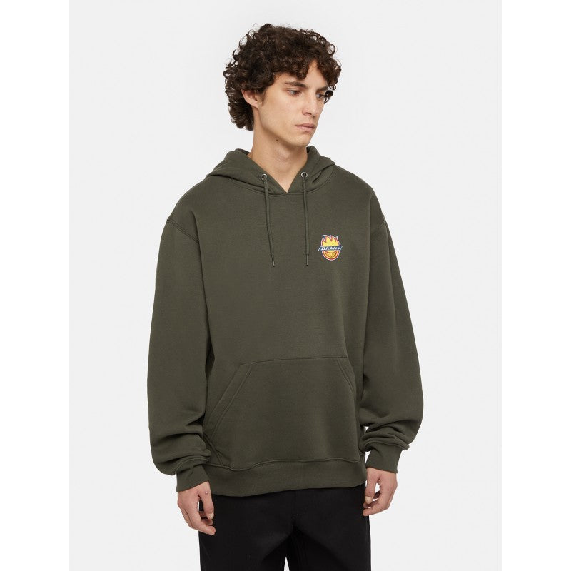 Sweatshirt Hoodie Dickies x Spitfire - Olive Green