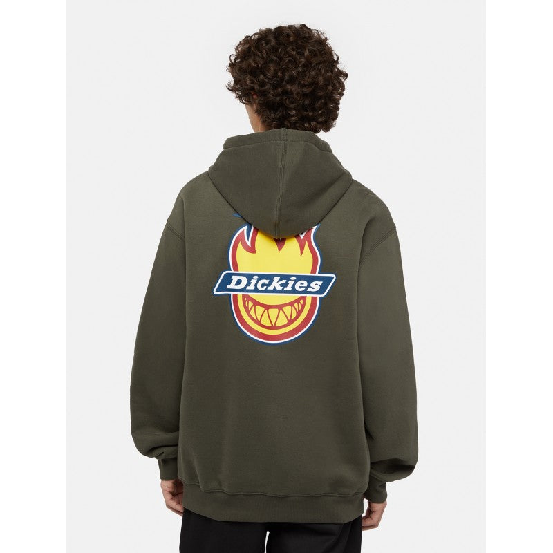 Sweatshirt Hoodie Dickies x Spitfire - Olive Green