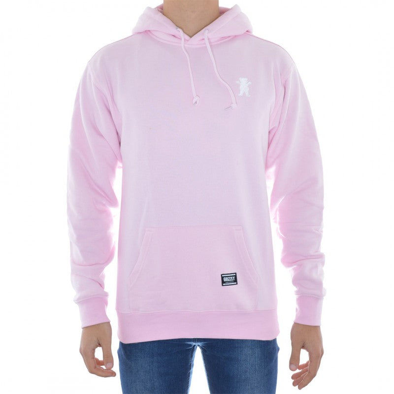 Sweat Hoodie Grizzly Embroidered Pink