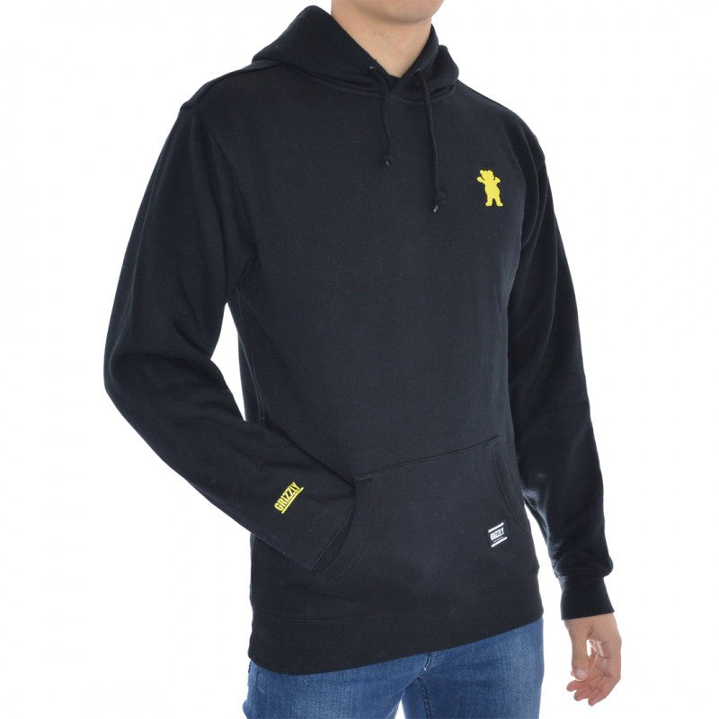 Sweatshirt Hoodie Grizzly Embroidered Preto