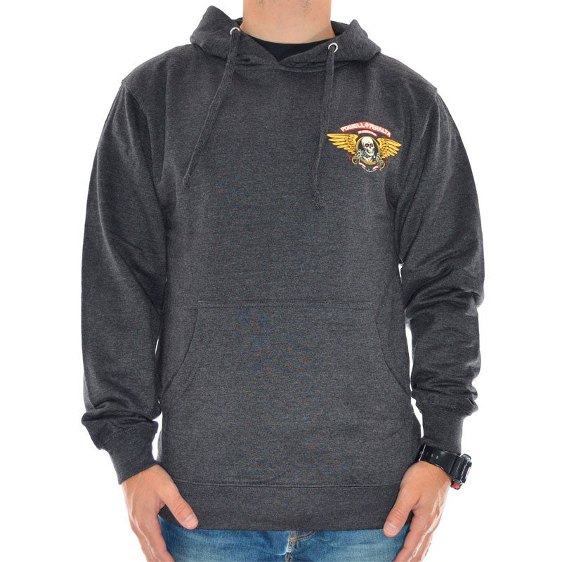 Sweat Hood Powell Peralta Winged Ripper Charcoal Heather – NO23 Skateboards