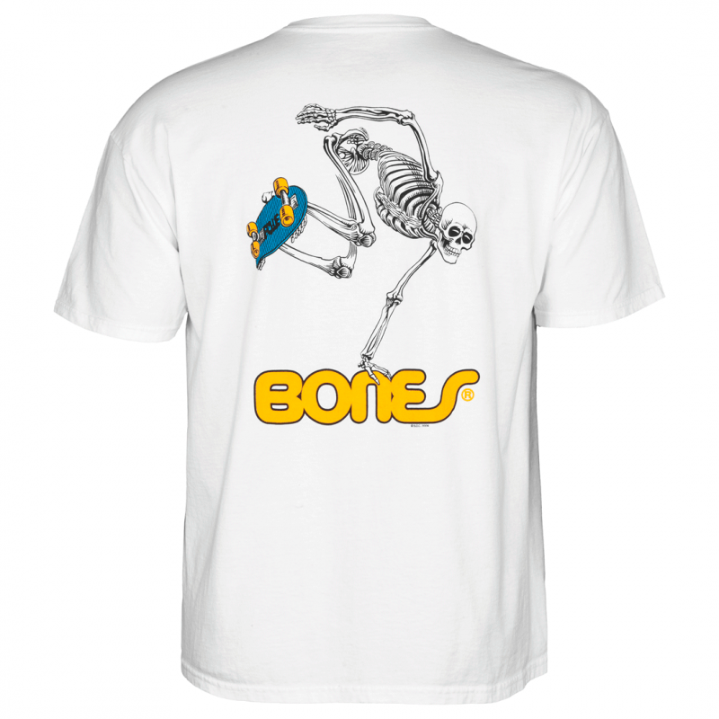 T-Shirt Powell Peralta Skate Skeleton - White