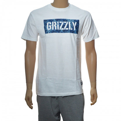 T-Shirt Grizzly Paisley Stamp Logo Branco