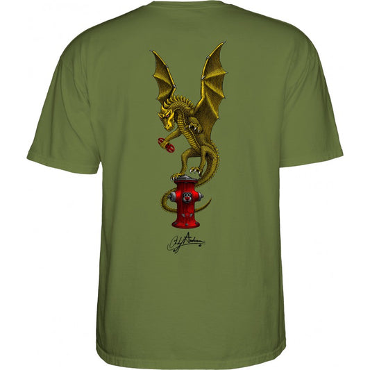 Powell Peralta Andy Anderson Vajra T-Shirt - Military Green