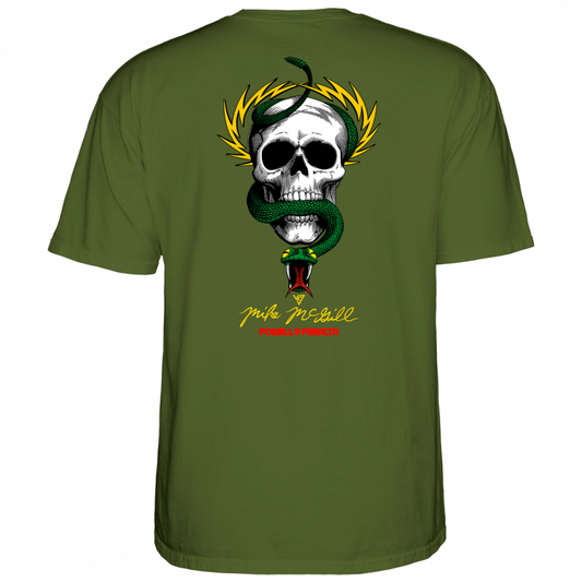 Powell Peralta Mike McGill Skull & Snake T-Shirt - Military Green