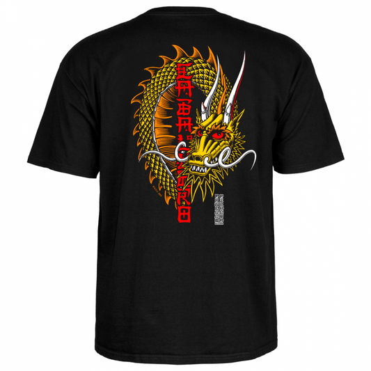 T-Shirt Powell Peralta Steve Caballero Ban This Dragon - Black