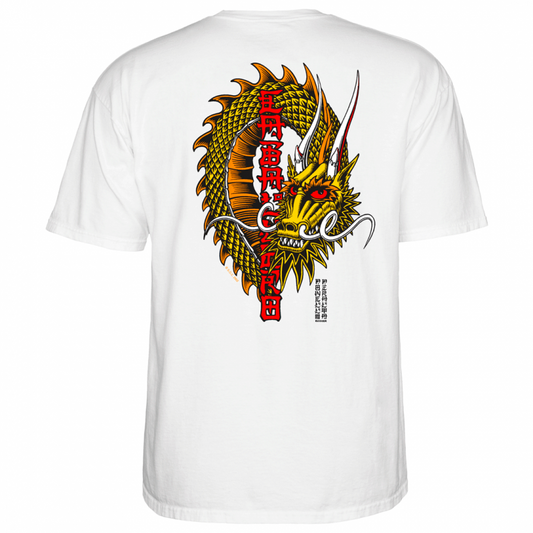 T-Shirt Powell Peralta Steve Caballero Ban This Dragon - White