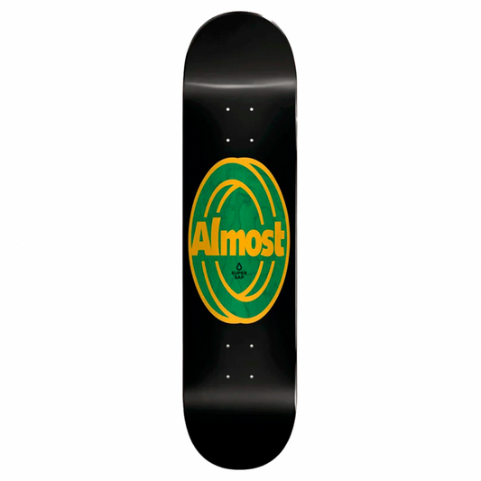 Almost Double Up Black Super Sap Skateboard Deck 8.25"