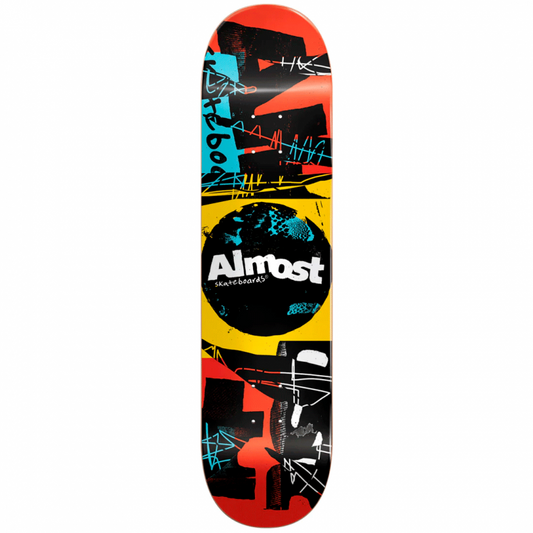 Almost Scum Punk Red Hybrid Skateboard Deck 8.0"