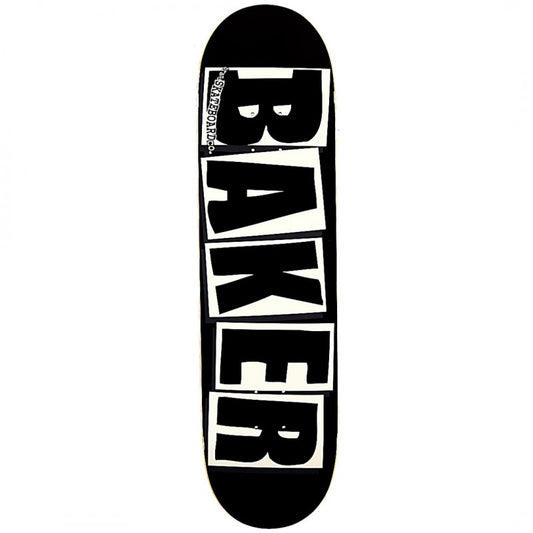 Baker Brand Logo Black White Skateboard Deck 8.125"