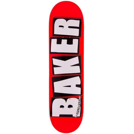 Baker Brand Logo White Skateboard Deck 8.0"