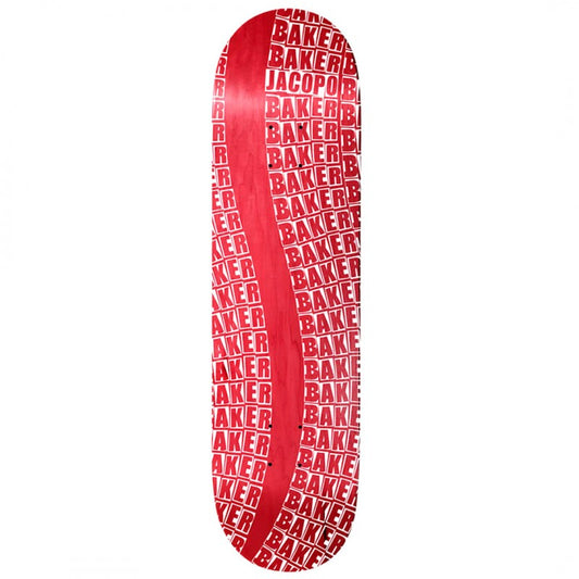 Baker Jacopo Carozzi Wavy Red Skateboard Deck 8.125"