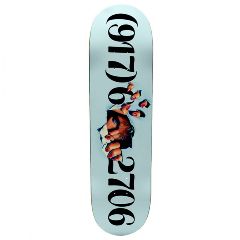 Call Me 917 Dialtone Ripper Blue Slick Skateboard Deck 8.25