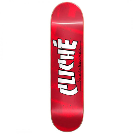 Cliché Bench Red Skateboard Deck 7.75"