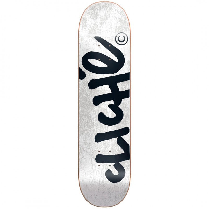 Cliché Handwritten White Skateboard Deck 8.0"