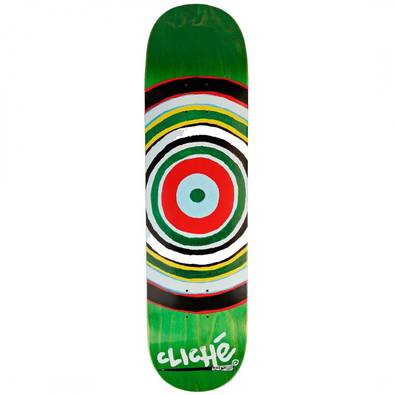 Cliché Painted Circle Skateboard Deck 8.0"