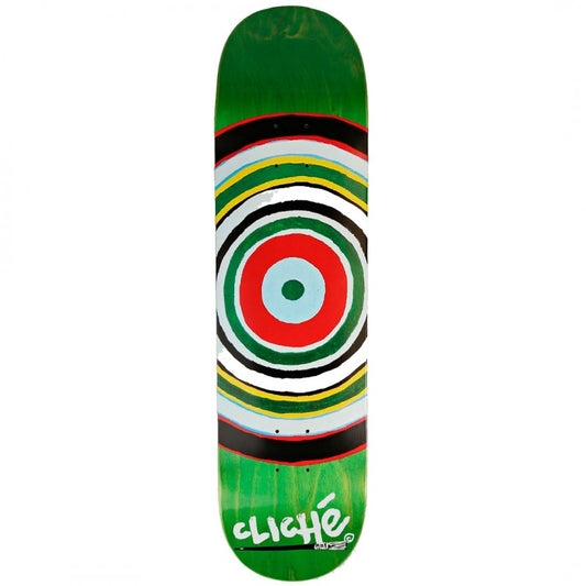 Cliché Painted Circle Skateboard Deck 8.375"