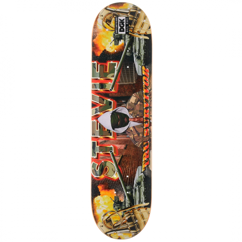 DGK Stevie Williams Ghetto Fab Skateboard Deck 8.1"