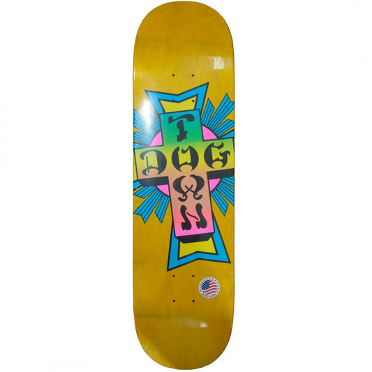 Dogtown Street Cross Logo Yellow Skateboard Deck 8.5"