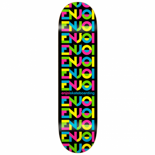 Enjoi All Caps Black Hybrid Skateboard Deck 8.5"